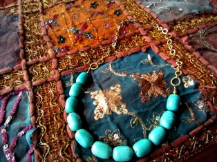 turquoise tube bead necklace 2